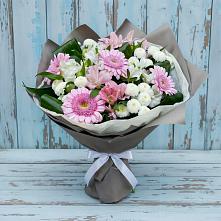 Букет цветов из:  Герберы, Альстромерии и Хризантемы #REPLACE_PRED# Эльхотово