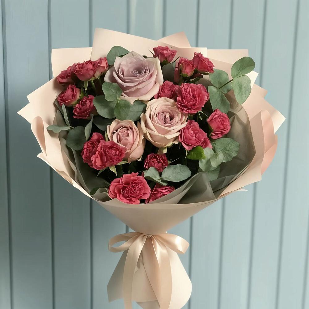 Букет цветов из: Гвоздики и Розы в Эльхотово