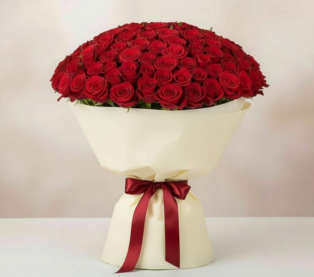Букет 101 Красная роза Милано в Эльхотово