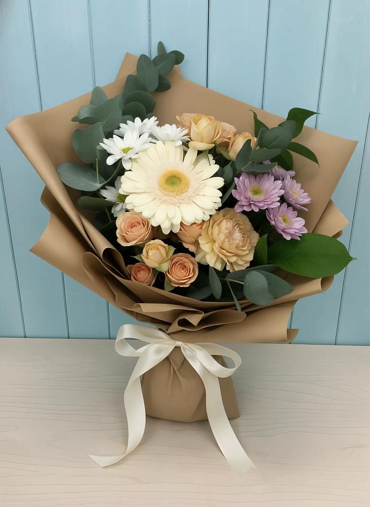 Букет цветов из: Герберы и Хризантемы в Эльхотово