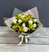 Букет цветов из:  Орхидеи и Розы в Эльхотово