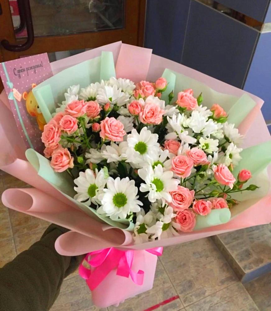 Букет цветов из: Розы и Хризантемы в Эльхотово