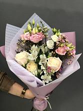 Букет цветов из:  Альстромерии, Розы и Лизиантусы #REPLACE_PRED# Эльхотово