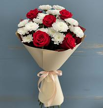 Букет цветов из:  Розы и Хризантемы в Эльхотово