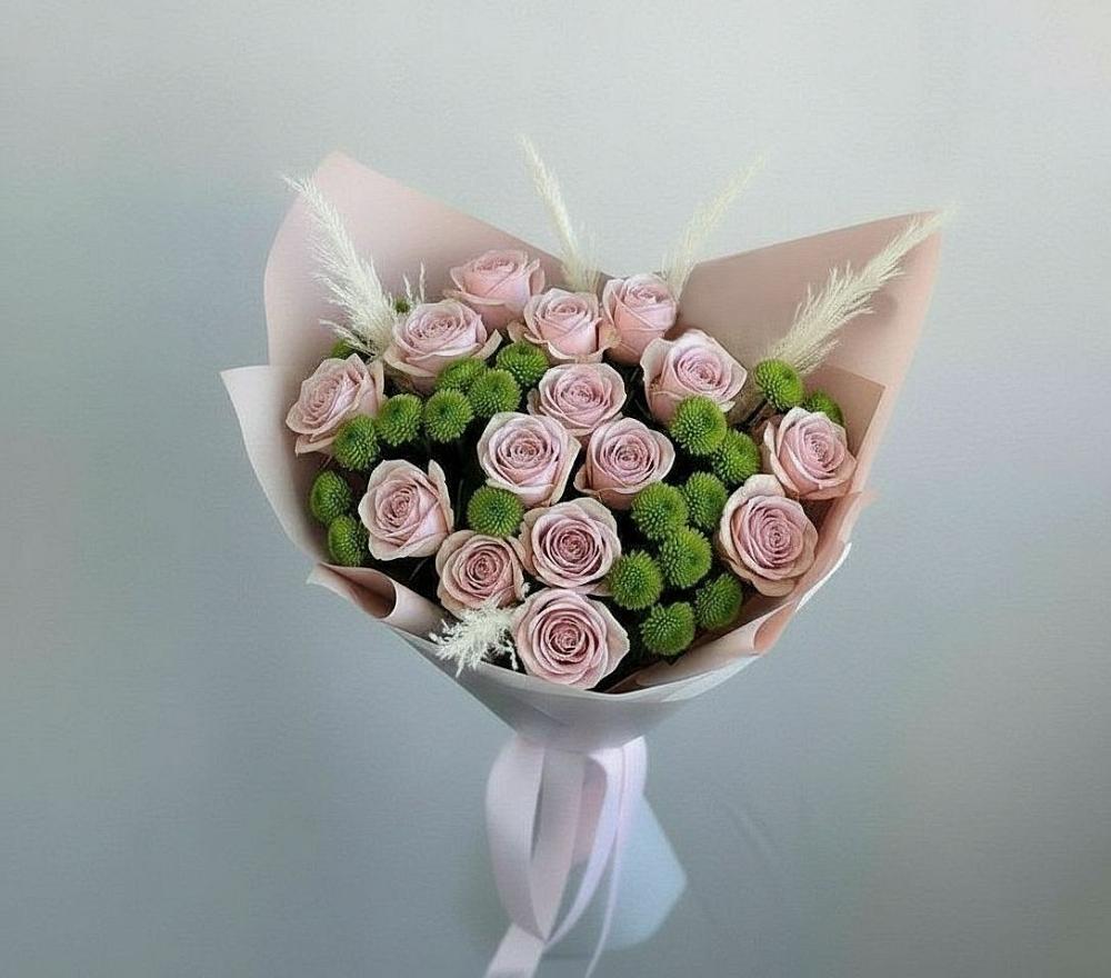 Букет цветов из: Розы и Хризантемы в Эльхотово