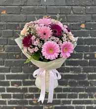 Букет цветов из:  Герберы и Хризантемы в Эльхотово