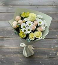 Букет цветов из:  Альстромерии, Розы и Хризантемы в Эльхотово