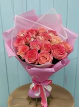 Букет 15 Розовых роз Равель #REPLACE_PRED# Эльхотово